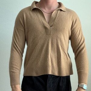 Quince 100% Cashmere Collared Sweater